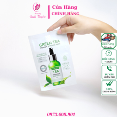 Mặt nạ trà xanh giảm dầu ngừa mụn Wskin Green Tea Ampoule Mask (1miếng)