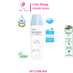 SUNPLAY SKIN AQUA ACNE CLEAR MILK Sữa chống nắng dưỡng da ngừa mụn SPF50+, PA++++