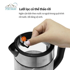 Ấm đun siêu tốc Lock&Lock 1.8L thân bình thủy tinh công suất 1850W - 2200W EJK256BLK P3H