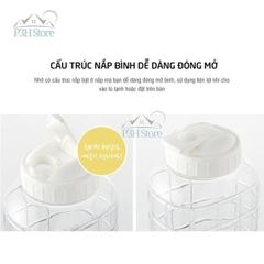 Bình đựng nước nhựa Lock&Lock Chess Water Bottle 1.0L/1.5L Nắp màu trắng HAP810 HAP812 P3hstore