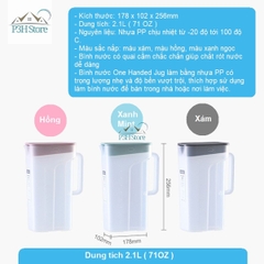 Bình đựng nước LocknLock One Handed Jug dung tích 2.1L HAP818 có tay cầm chắc chắn dung tích lớn