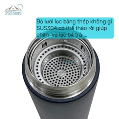 Bình giữ nhiệt Kims Cook 520ml thép không gỉ SUS316 cao cấp nắp vặn kín hơi dây xách tiện lợi XB-19124 P3H Store
