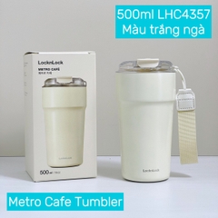 Ly giữ nhiệt phủ sứ LocknLock 500ml Metro Cafe Tumbler LHC4357 P3H Store