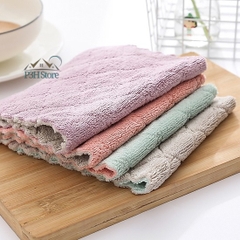 Set 10 khăn lau bếp nhỏ đa năng 2 mặt siêu thấm (lau bếp, bát đĩa, bàn ghế...) kháng khuẩn