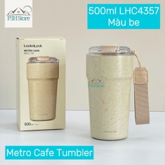 Ly giữ nhiệt phủ sứ LocknLock 500ml Metro Cafe Tumbler LHC4357 P3H Store