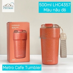 Ly giữ nhiệt phủ sứ LocknLock 500ml Metro Cafe Tumbler LHC4357 P3H Store