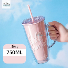 Ly nhựa 2 lớp có tay cầm Lock&Lock dung tích 750ml HAP503