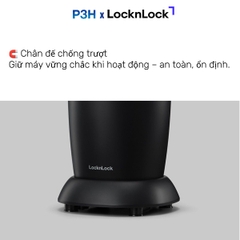Máy Xay Sinh Tố LocknLock Duo Turbo Blender EJM452BLK – Xay Đá Mạnh Mẽ, 2 Bình Tiện Lợi (950ml & 500ml) P3H