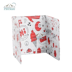 Tấm chắn dầu mỡ nhà bếp gấp gọn dùng chắn gió bếp gas và chống văng dầu mỡ KU02