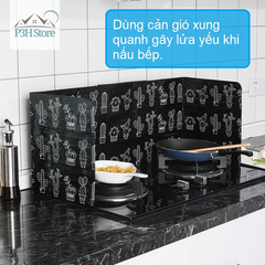 Tấm chắn dầu mỡ nhà bếp gấp gọn dùng chắn gió bếp gas và chống văng dầu mỡ KU02