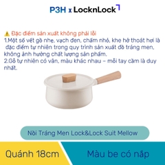 Nồi Tráng Men Lock&Lock Suit Mellow – Thiết Kế Tối Giản, nhỏ gọn nhiều kích cỡ dùng được bếp từ P3H