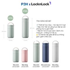 Bình giữ nhiệt LocknLock Metro Two Way Tumbler 237ml/475ml Hộp ủ cháo nhỏ có quai xáchLHC4272 LHC4274 P3H