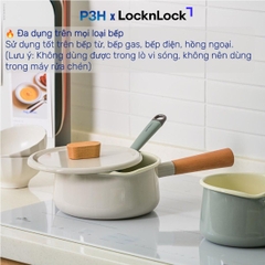 Nồi Tráng Men Lock&Lock Suit Mellow – Thiết Kế Tối Giản, nhỏ gọn nhiều kích cỡ dùng được bếp từ P3H