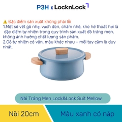 Nồi Tráng Men Lock&Lock Suit Mellow – Thiết Kế Tối Giản, nhỏ gọn nhiều kích cỡ dùng được bếp từ P3H