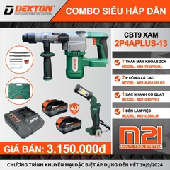 Thân máy khoan đục dùng pin 2 chức năng DEKTON M21-RH2702BL