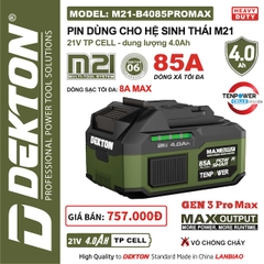 Pin DEKTON M21 Plus 21V – Dùng Cho Máy Khoan, Cắt, Siết Chân Phổ Thông hệ M21