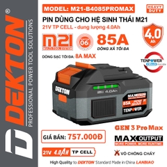 Pin DEKTON M21 Plus 21V – Dùng Cho Máy Khoan, Cắt, Siết Chân Phổ Thông hệ M21