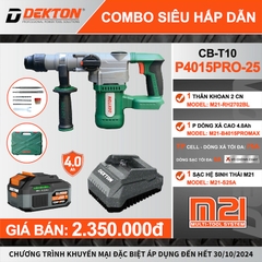 Thân máy khoan đục dùng pin 2 chức năng DEKTON M21-RH2702BL