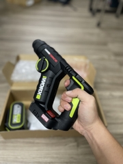 Máy khoan đục bê tông cầm tay 20V Worx (1pin4Ah+Sạc) WU380S