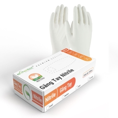 Găng Tay Y Tế Nitrile Regentox Không Bột 240mm Trắng Size M (Hộp 100 cái)