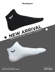 Tất Thể Thao Cổ Thấp, Màu Đen, Tất Nam Nữ Dệt Kim Cao Cấp, Welly Sport, Mã TAT02