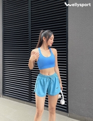 Áo Bra Tập Gym, Yoga Nữ, Màu Xanh Royal, Welly Sport, Mã AOBR