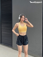 Áo Bra Tập Gym, Yoga Nữ, Màu Vàng Melon, Welly Sport, Mã AOBV