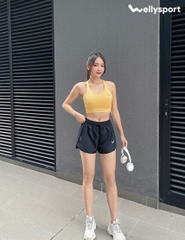 Áo Bra Tập Gym, Yoga Nữ, Màu Vàng Melon, Welly Sport, Mã AOBV