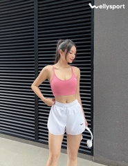 Áo Bra Tập Gym, Yoga Nữ, Màu Hồng Pastel, Welly Sport, Mã AOBH