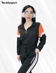 Bộ Đồ Thể Thao Nữ Phối Màu, Màu Đen, Welly Sport, Mã BDTTND