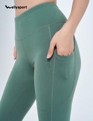 Bộ Đồ Tập Yoga, Gym Nữ 2 dây - Màu Xanh Cyan Green, Mã BTN02