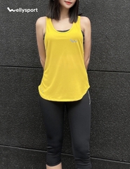 Áo Tanktop Tập Gym, Yoga Nữ,  Welly Sport, Màu Vàng Gold, Mã ATTN05