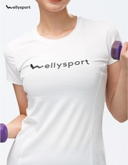 Áo Thun Nữ Chữ Giữa Ngực - Màu Trắng White, Mã ANCN01