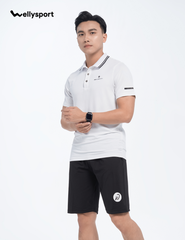 Áo Polo Thể Thao Nam Có Cổ, Màu Trắng, Welly Sport, Mã APLON