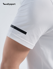 Áo Polo Thể Thao Nam Có Cổ, Màu Trắng, Welly Sport, Mã APLON