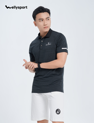Áo Polo Thể Thao Nam Có Cổ, Welly Sport, Màu Đen Black, Mã APLON