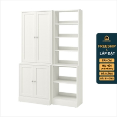 BODO, COMBO Kệ trưng bày kết hợp tủ lưu trữ đồ dùng STO_074, 142x47x212cm