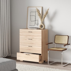 ENRIQUE, Tủ lưu trữ đồ dùng 4 ngăn kéo DRA_120, 78x40x98cm