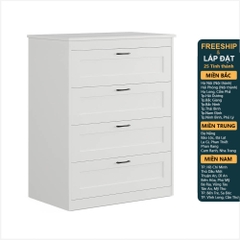 SENGE, Tủ lưu trữ đồ dùng tân cổ điển 4 ngăn DRA_096, 82x49x104cm