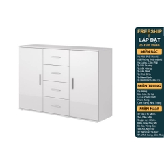 KALUA, Tủ lưu trữ đồ dùng 2 gian 5 ngăn kéo DRA_198, 132x38x92cm