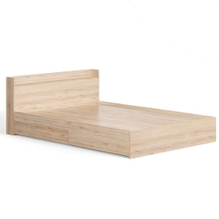 WINDY, Giường ngủ 4 ngăn kéo kèm kệ đầu giường BED_085, 217x72cm