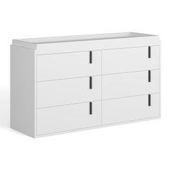 RIKKE, Tủ lưu trữ đựng đồ dùng 3 tầng 6 ngăn kéo DRA_218, 122x40x70cm