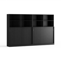 GALA, COMBO Tủ lưu trữ đồ dùng cửa lùa kèm kệ 2 tầng DRA_182, 320x45x200cm