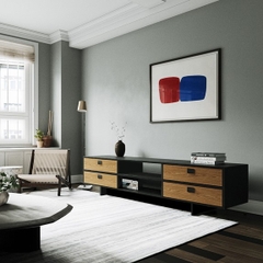 HENRY, Kệ TV 4 ngăn kéo hiện đại TVD_056, 200x40x45cm