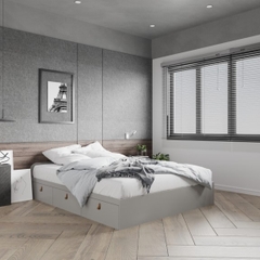 SUDIO, Gường ngủ 3 hộc kéo BED_159, 203x50cm, sản xuất bởi Scandi Home