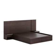 LOUIS, Giường ngủ hiện đại 2 hộc kéo kèm 2 táp BED_240, 160x200x30cm, sản xuất bởi Scandi Home