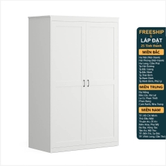 SENGE, Tủ quần áo 2 cánh mở tân cổ điển WAR_037, 122x60x190cm