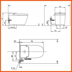 Bồn Cầu Thông Minh INAX AC-816VN (SARAS Light E)