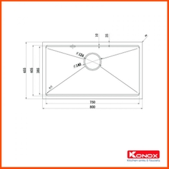 Chậu Rửa Bát Konox KN8046SU Workstation Sink