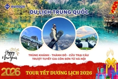 Du lịch Trung Quốc (Tết Dương Lịch): Tour Trùng Khánh - Thành Đô - Cửu Trại Câu - Trượt Tuyết Gia Côn Sơn từ Hà Nội